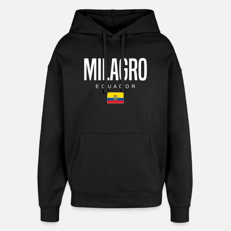 Milagro Équateur Équatorien - Sweat à capuche unisexe Stanley/Stella Oversized - noir