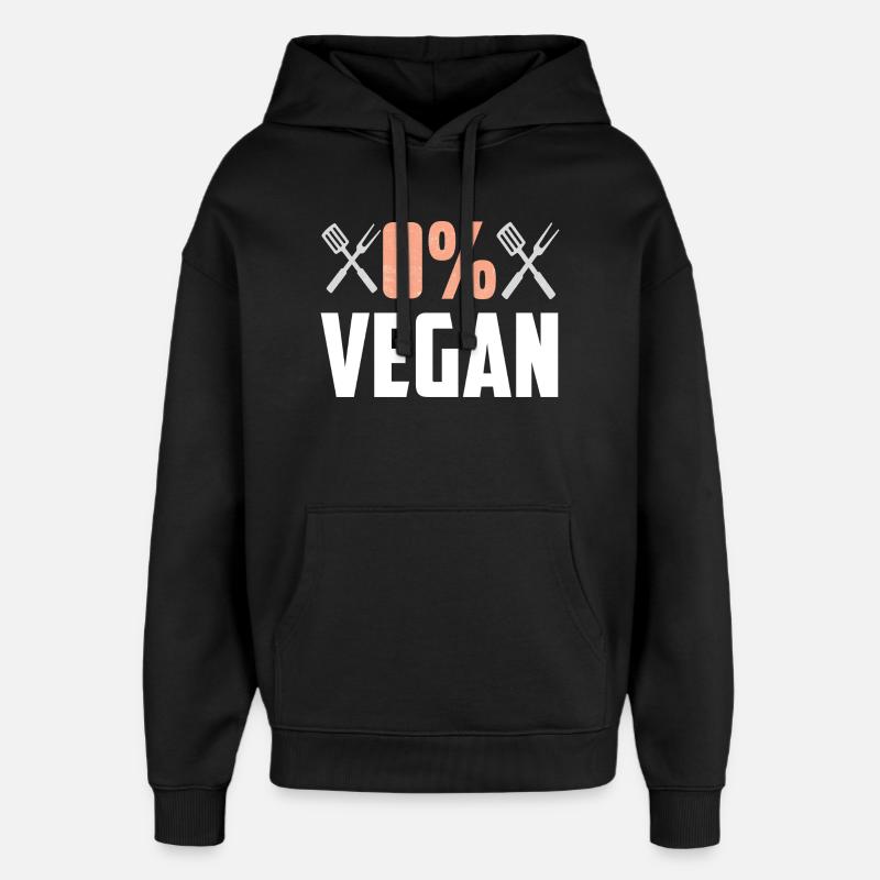 0 % végétalien - Sweat à capuche unisexe Stanley/Stella Oversized - noir