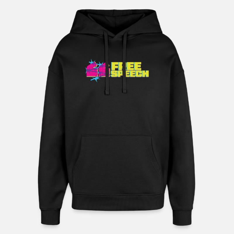 Vibrant graffiti liberté d’expression t-Shirt design - Sweat à capuche unisexe Stanley/Stella Oversized - noir