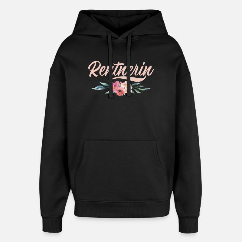 Rentnerin Oma Großmama Großmutter Rente - Oversized Unisex Hoodie von Stanley/Stella - Schwarz