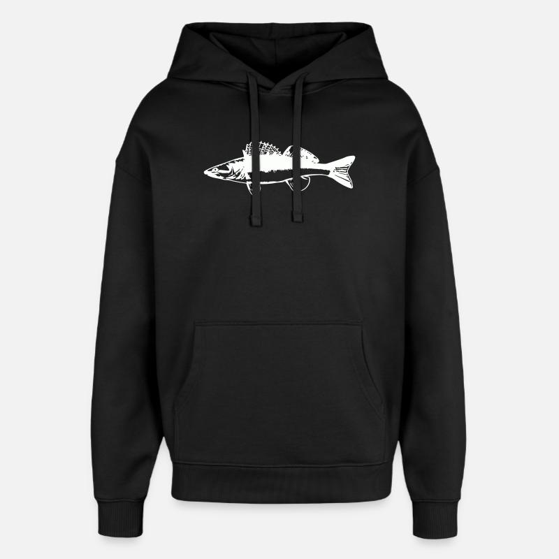 Fish with water movement - Oversized Unisex Hoodie by Stanley/Stella - black