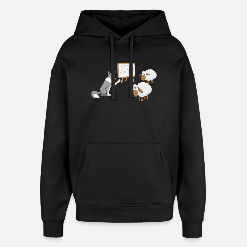 Entraîneur de Border Collie - Sweat à capuche unisexe Stanley/Stella Oversized - noir