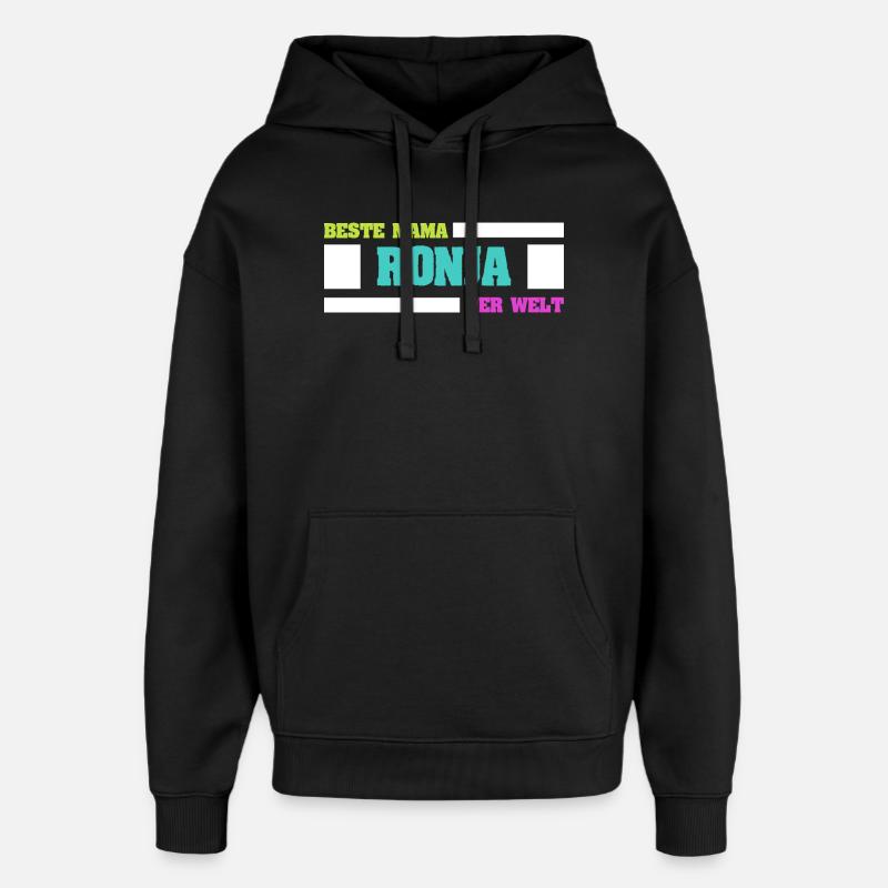 Mère Ronja - Sweat à capuche unisexe Stanley/Stella Oversized - noir