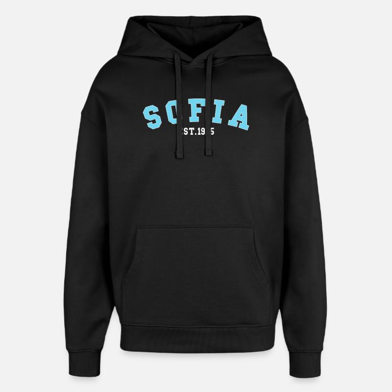 Sofia_Est_1975 - Sweat à capuche unisexe Stanley/Stella Oversized - noir