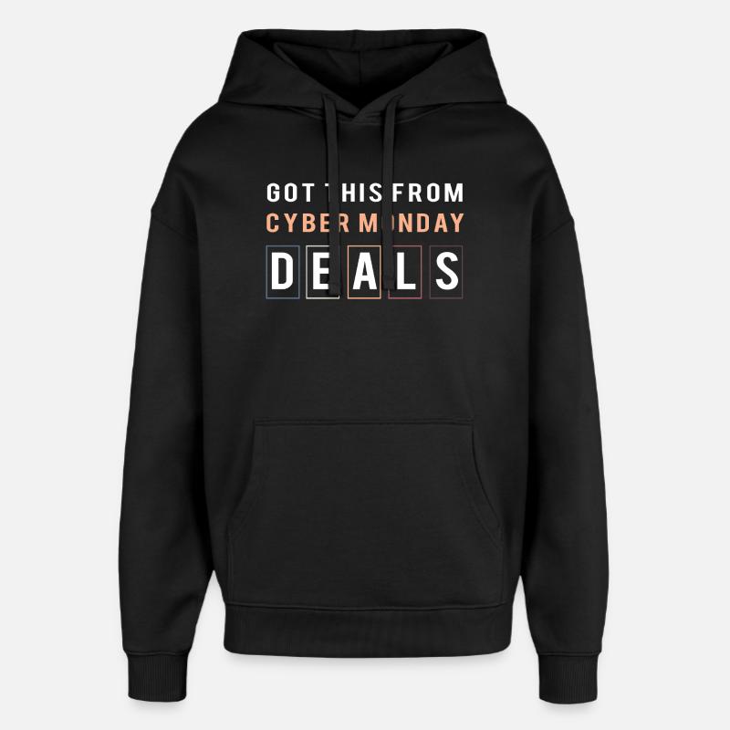 Virée shopping du Cyber Monday - Sweat à capuche unisexe Stanley/Stella Oversized - noir
