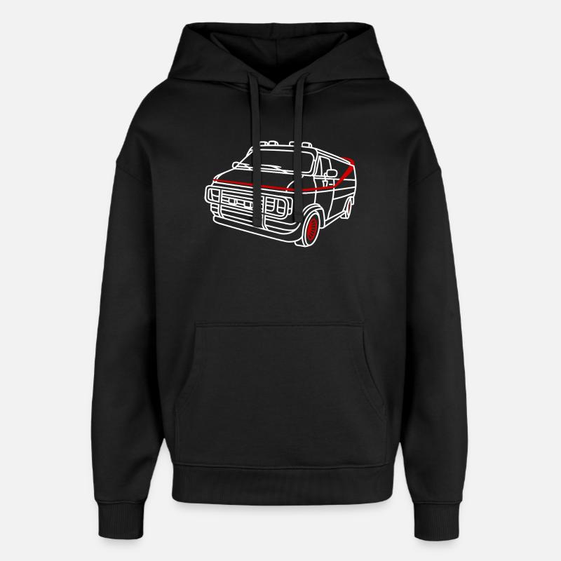 GMC Vandura : A-Team culte et rétro - Sweat à capuche unisexe Stanley/Stella Oversized - noir