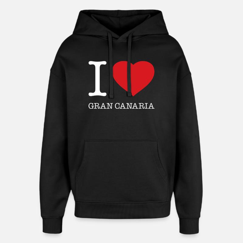 J’adore Gran Canaria - Sweat à capuche unisexe Stanley/Stella Oversized - noir