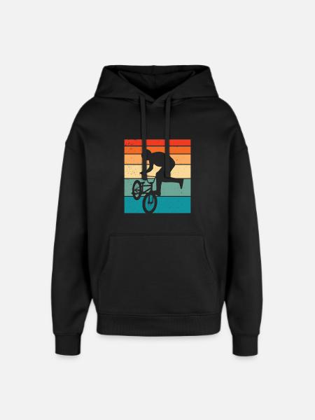 Bmx Retro Bmx Fahrrad - Oversized Unisex Hoodie von Stanley/Stella - Schwarz