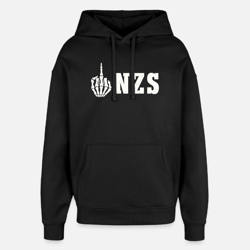 Déclaration antifasciste antifa FCK NZS - Sweat à capuche unisexe Stanley/Stella Oversized - noir