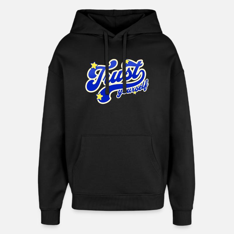 Self-Confidence Starry Script - Oversized Unisex Hoodie by Stanley/Stella - black