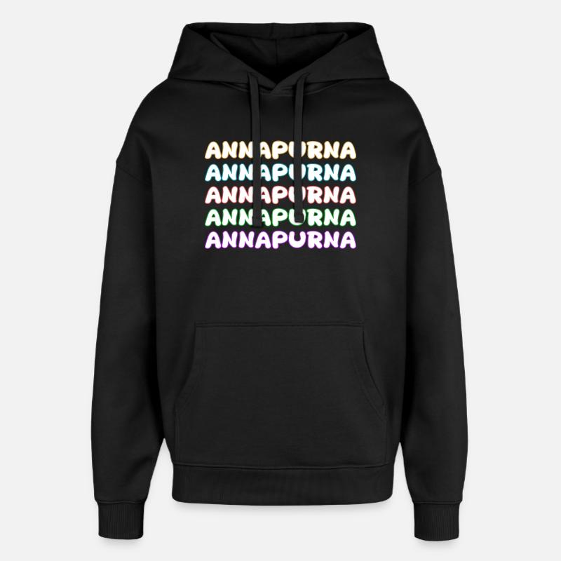 Escalade de l’Annapurna - Sweat à capuche unisexe Stanley/Stella Oversized - noir