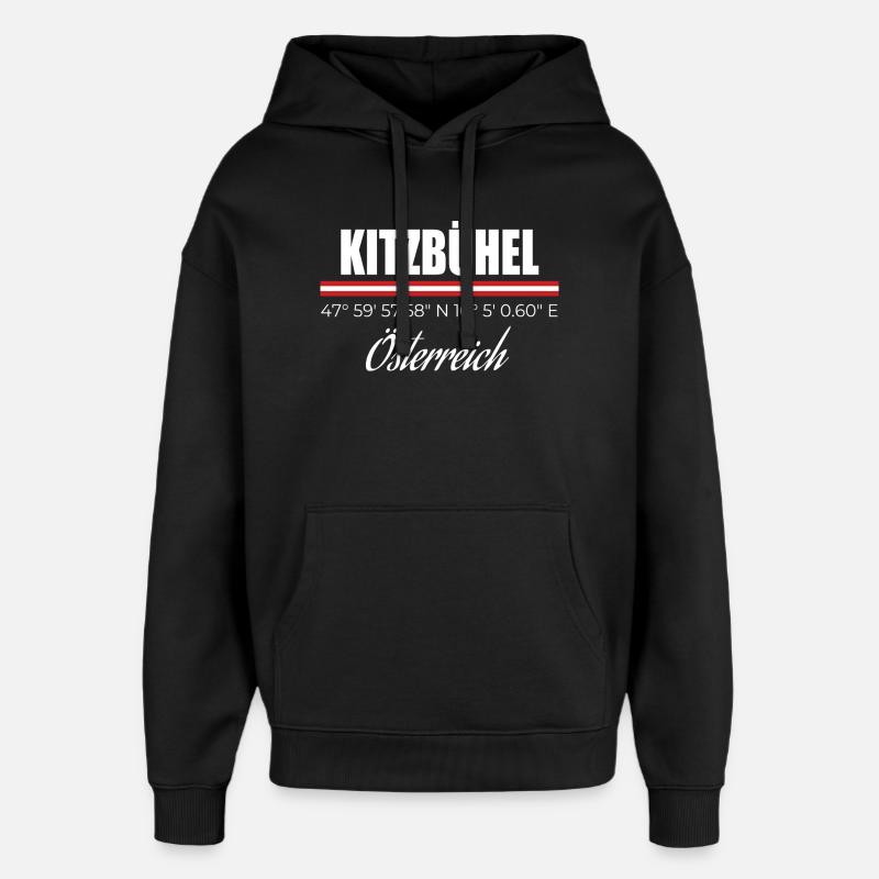 Kitzbühel - Oversized Unisex Hoodie von Stanley/Stella - Schwarz