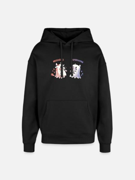 Effrayant Capy et vache - Sweat à capuche unisexe Stanley/Stella Oversized - noir