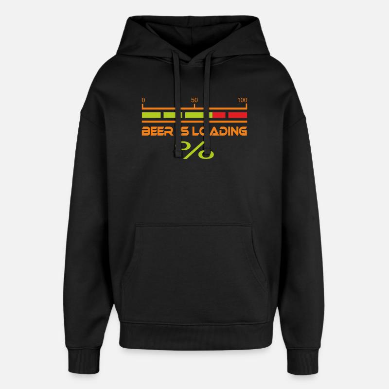 Beer_is_loading - Oversized Unisex Hoodie by Stanley/Stella - black