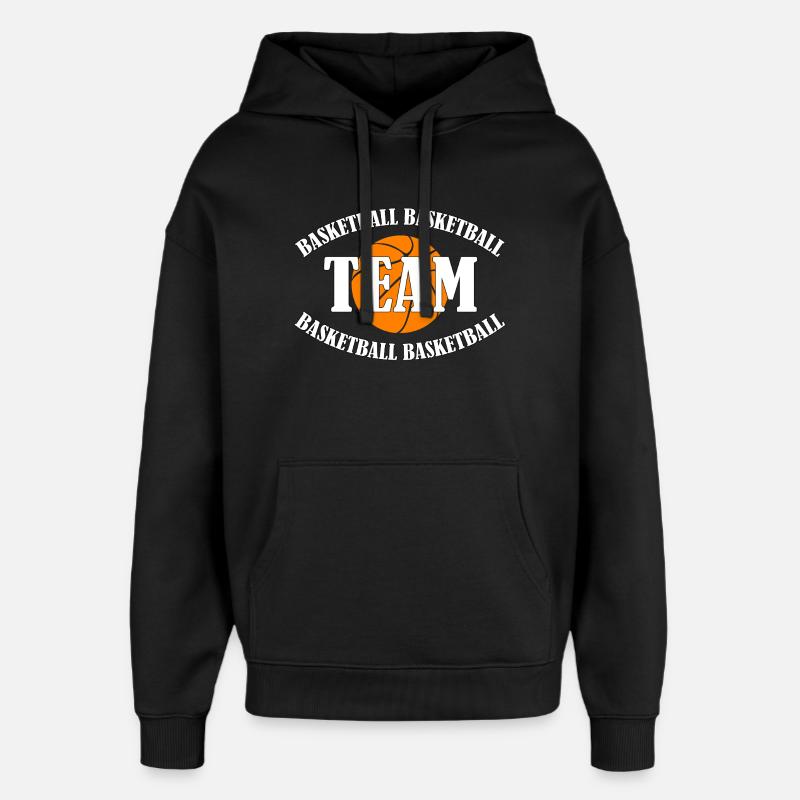 Équipe de basket-ball - Sweat à capuche unisexe Stanley/Stella Oversized - noir