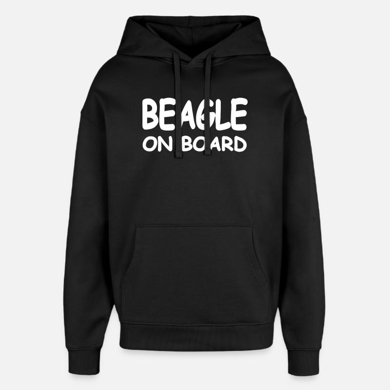 Beagle - Sweat à capuche unisexe Stanley/Stella Oversized - noir