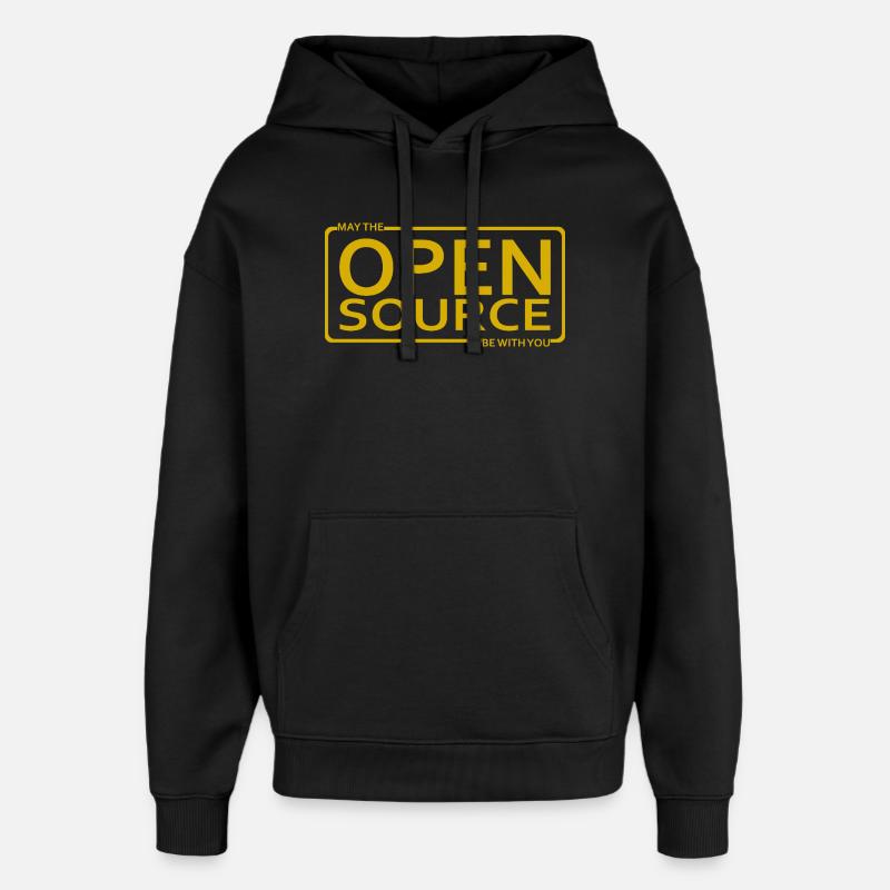 Que l’Open Source soit avec vous - Sweat à capuche unisexe Stanley/Stella Oversized - noir
