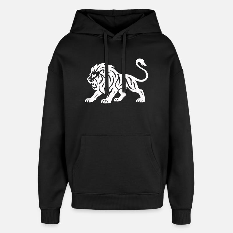 Silhouette de tigre - Sweat à capuche unisexe Stanley/Stella Oversized - noir