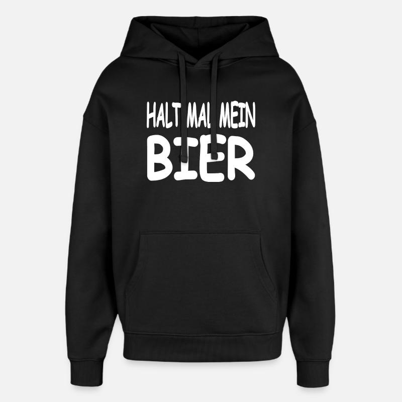 Bier - Oversized Unisex Hoodie von Stanley/Stella - Schwarz