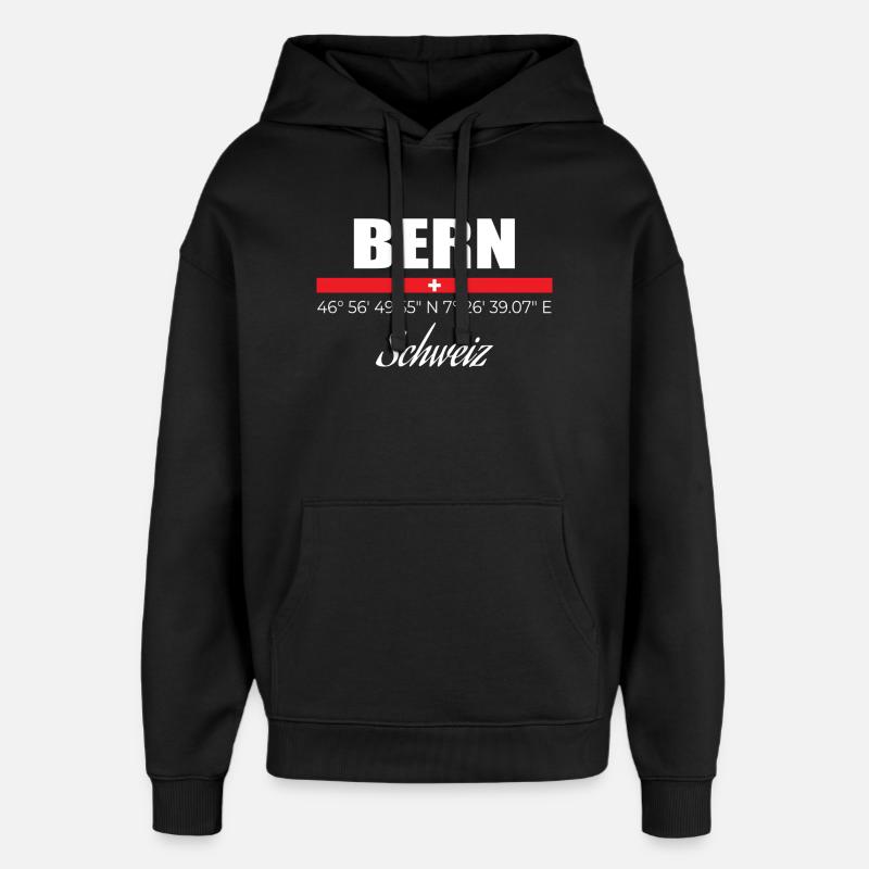 Bern - Oversized Unisex Hoodie von Stanley/Stella - Schwarz