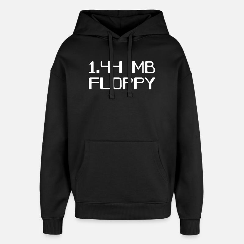 Floppy Disk 90er Jahre Speicher - Oversized Unisex Hoodie von Stanley/Stella - Schwarz
