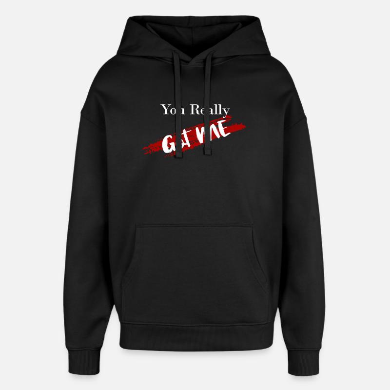 Tu m’as eu - Sweat à capuche unisexe Stanley/Stella Oversized - noir