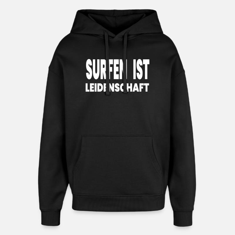 Surf - Sweat à capuche unisexe Stanley/Stella Oversized - noir