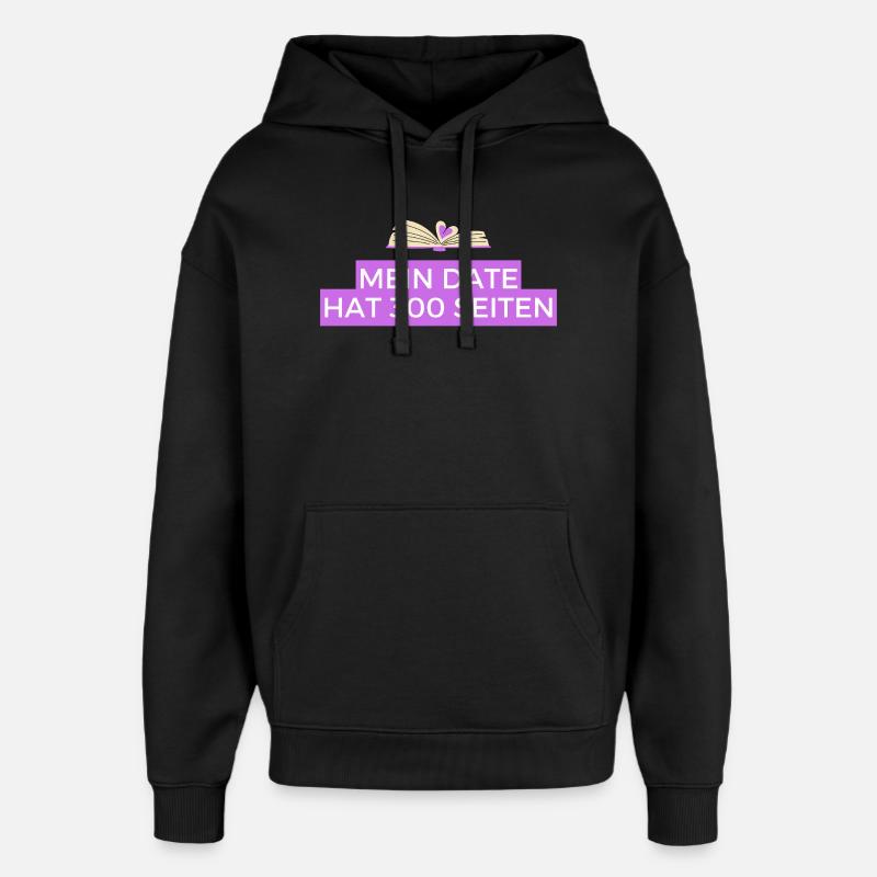 Mon rendez-vous a 300 pages - Sweat à capuche unisexe Stanley/Stella Oversized - noir