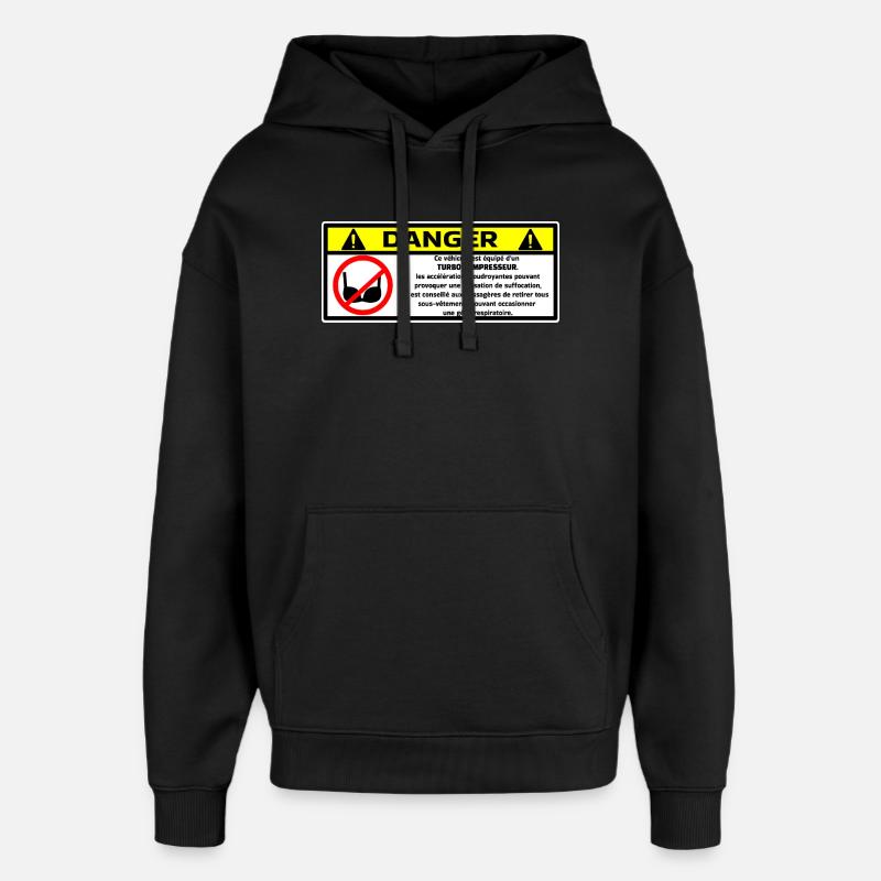 pare-choc - Sweat à capuche unisexe Stanley/Stella Oversized - noir