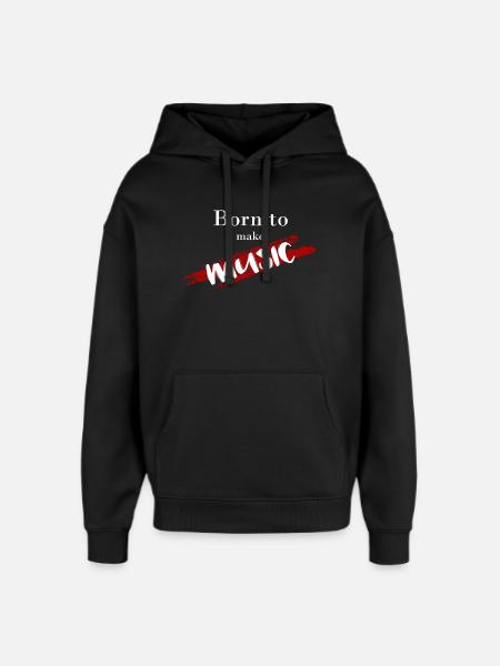 Born To Make Music - Oversized Unisex Hoodie von Stanley/Stella - Schwarz