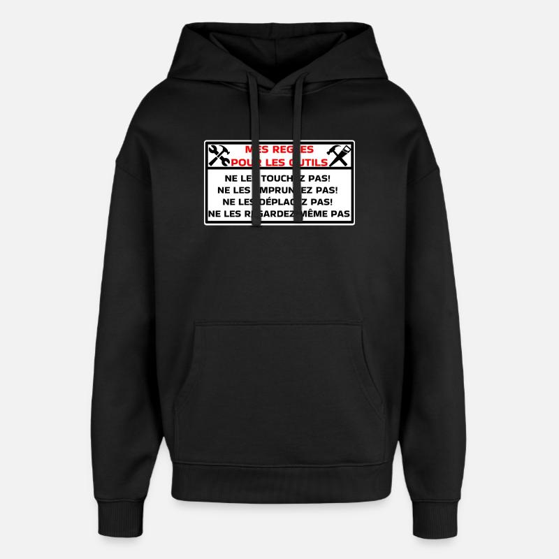 tools - Oversized Unisex Hoodie by Stanley/Stella - black