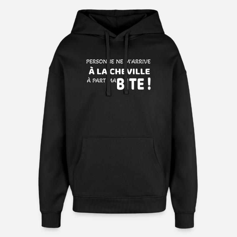 Personne ne m’arrive  - Sweat à capuche unisexe Stanley/Stella Oversized - noir