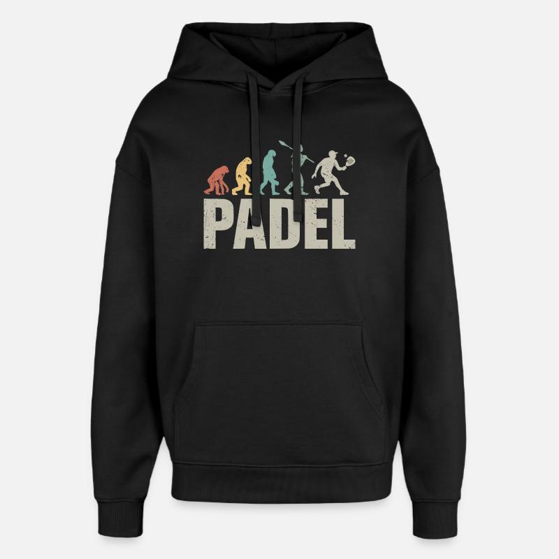 Fun Padel - Padel Evolution - Sweat à capuche unisexe Stanley/Stella Oversized - noir