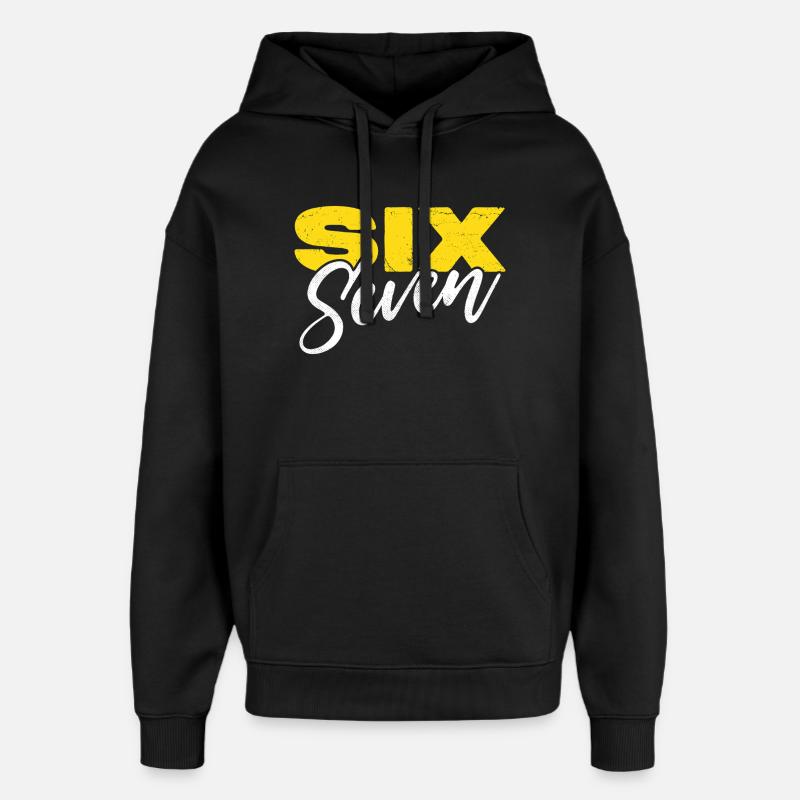 sechs sieben - Oversized Unisex Hoodie von Stanley/Stella - Schwarz