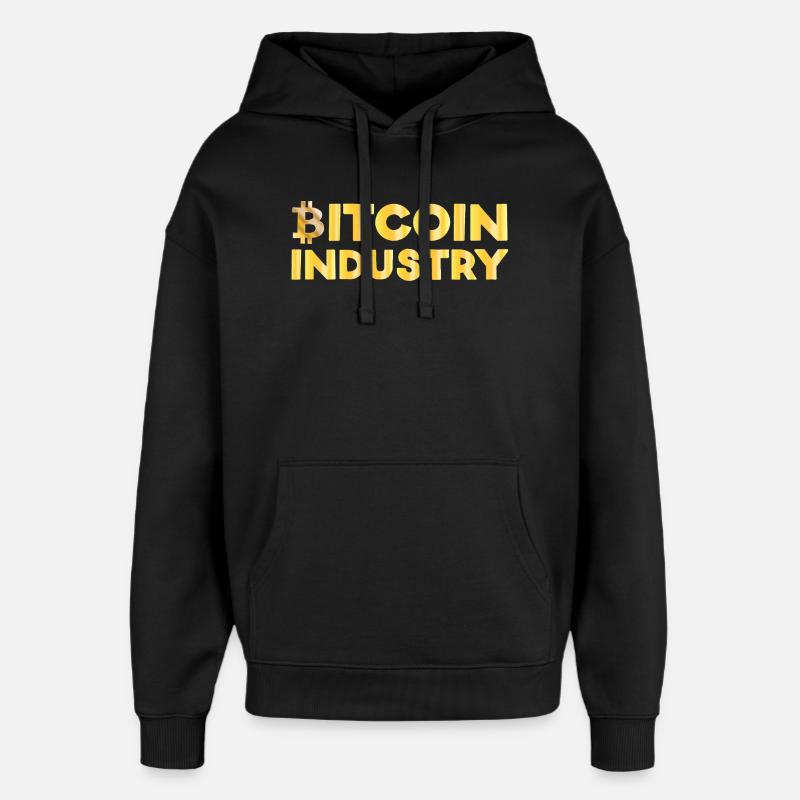 Industrie du bitcoin - Sweat à capuche unisexe Stanley/Stella Oversized - noir