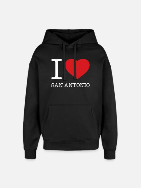 I love San Antonio - Oversized Unisex Hoodie by Stanley/Stella - black