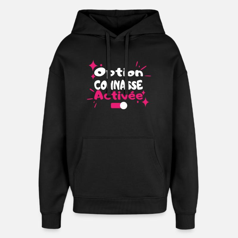 Diva Enabled Option - Oversized Unisex Hoodie by Stanley/Stella - black