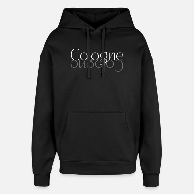Miroir Cologne Wordmark - Sweat à capuche unisexe Stanley/Stella Oversized - noir