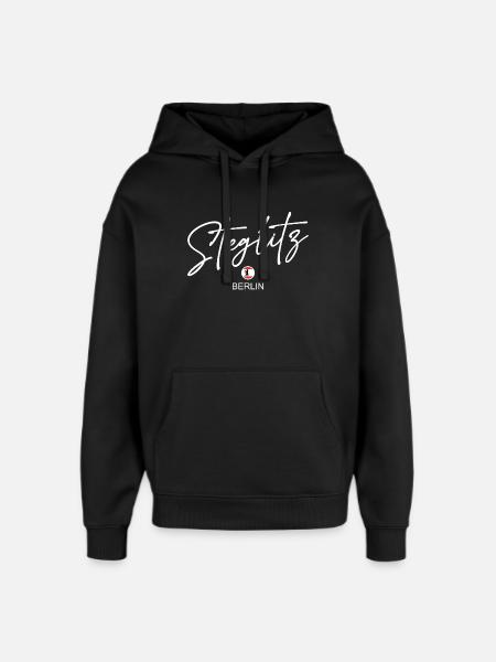 Steglitz - Berlin Flag - Berlin Bear - Oversized Unisex Hoodie by Stanley/Stella - black