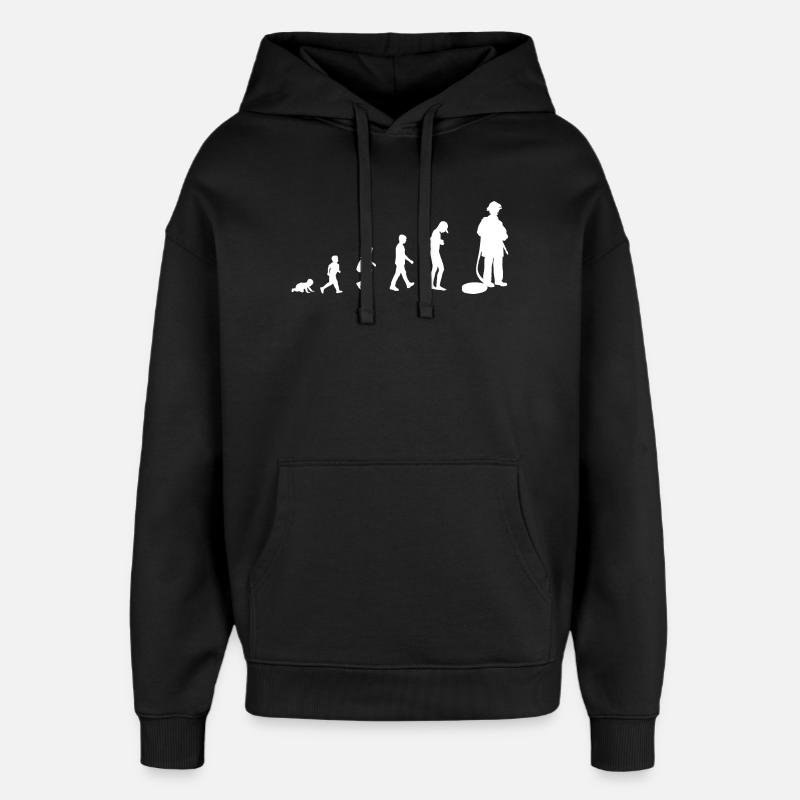 Développement du bébé au pompier - Sweat à capuche unisexe Stanley/Stella Oversized - noir