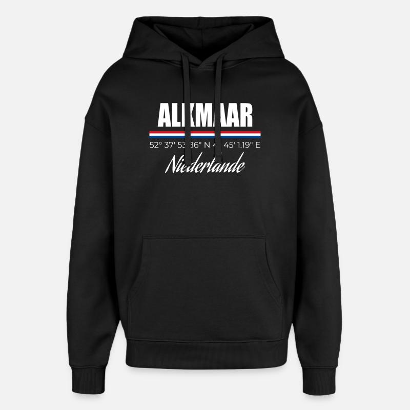 Alkmaar - Oversized Unisex Hoodie von Stanley/Stella - Schwarz