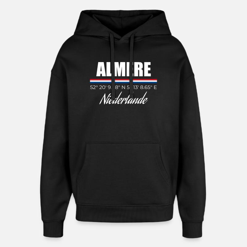 Almere - Oversized Unisex Hoodie by Stanley/Stella - black