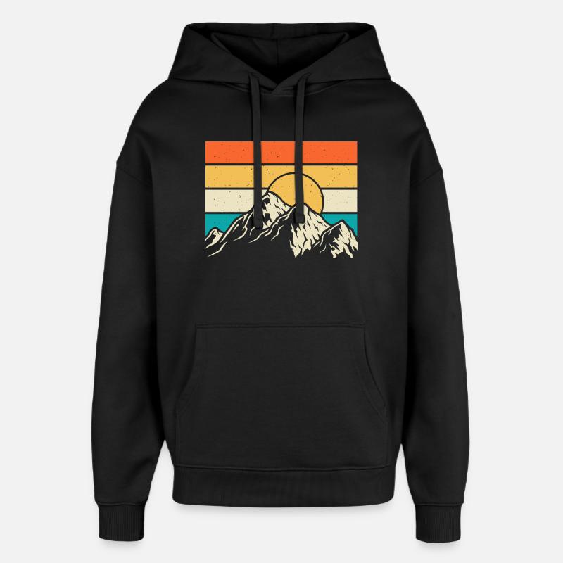 Randonnée Randonneur Alpiniste Cadeau - Sweat à capuche unisexe Stanley/Stella Oversized - noir