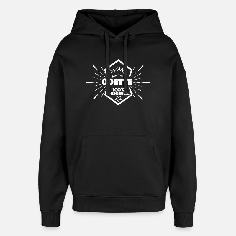 Cadeau pour Odette - Sweat à capuche unisexe Stanley/Stella Oversized - noir