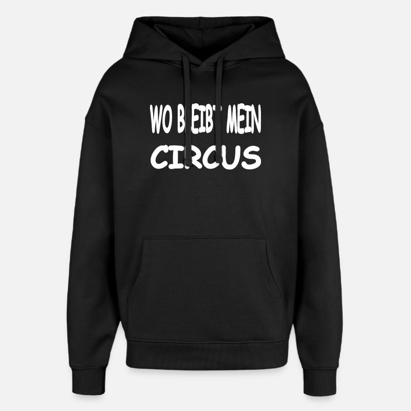 Cirque - Sweat à capuche unisexe Stanley/Stella Oversized - noir