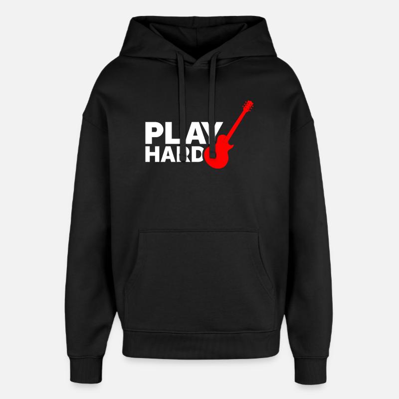 Play Hard - Oversized Unisex Hoodie von Stanley/Stella - Schwarz