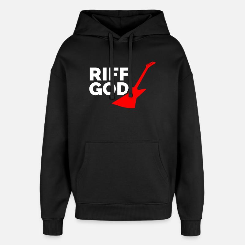 Riff God - Sweat à capuche unisexe Stanley/Stella Oversized - noir