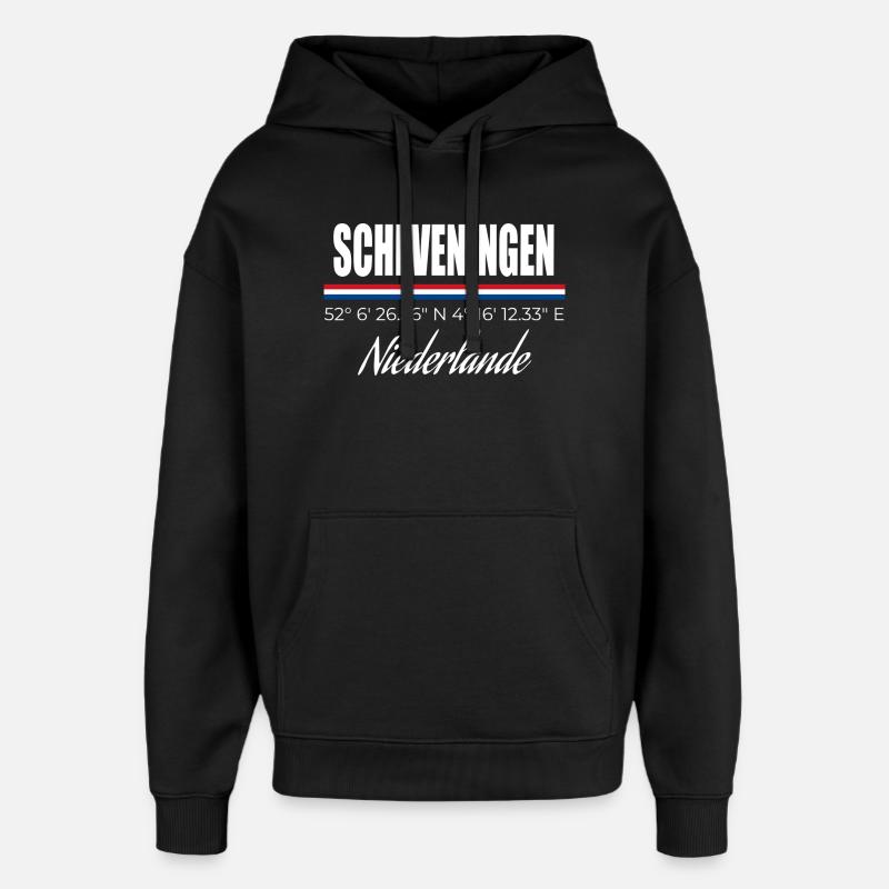 Scheveningen - Oversized Unisex Hoodie by Stanley/Stella - black