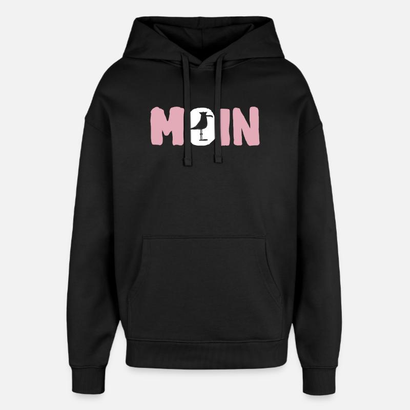 Bonjour avec Seagull - Sweat à capuche unisexe Stanley/Stella Oversized - noir