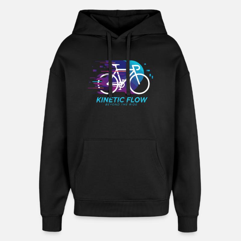 Kinetic Flow Bicycle Burst - Sweat à capuche unisexe Stanley/Stella Oversized - noir